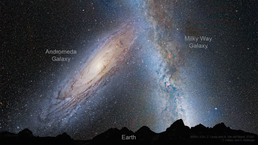 Andromeda ve Samanyolu galaksilerinin çarpışma simulasyonu